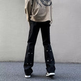 Men Jeans Slightly Flared Jeans Slim-Fitting Straight Pants